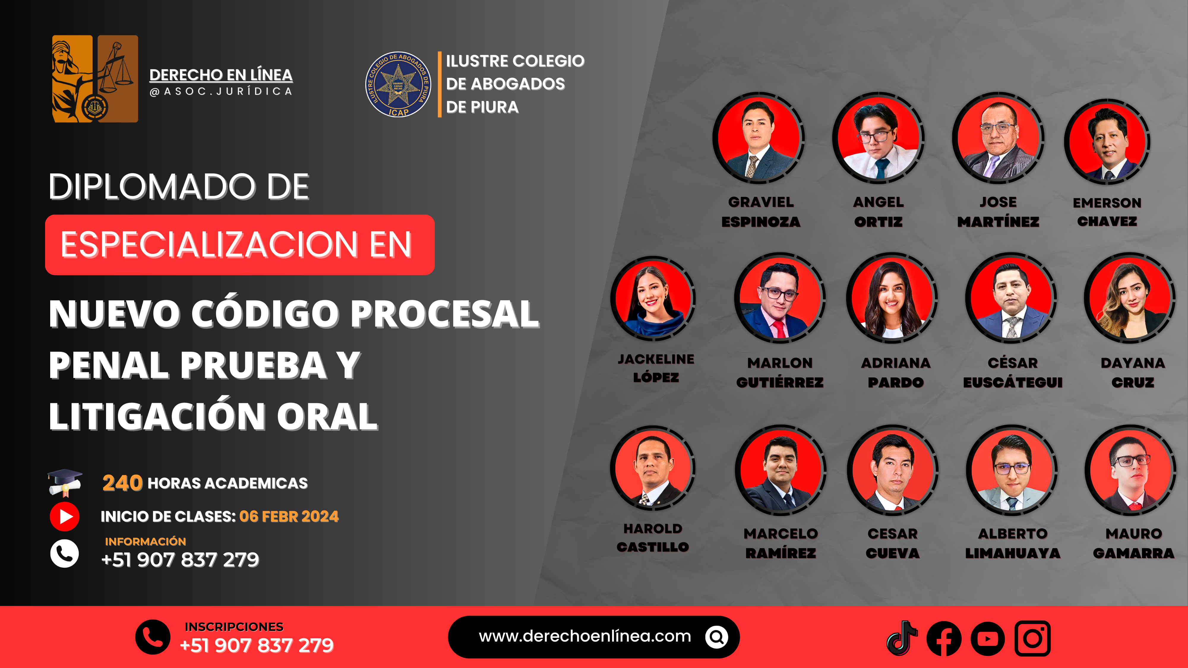 Diplomado Especializado Nuevo codigo procesal penal prueba y litigacion oral - Imagen 2
