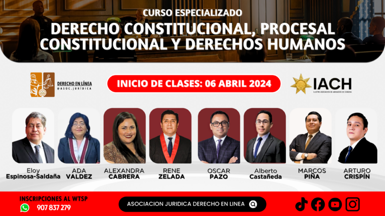 Curso Especialización Derecho Constitucional, Procesal Constitucional Y Derechos Humanos