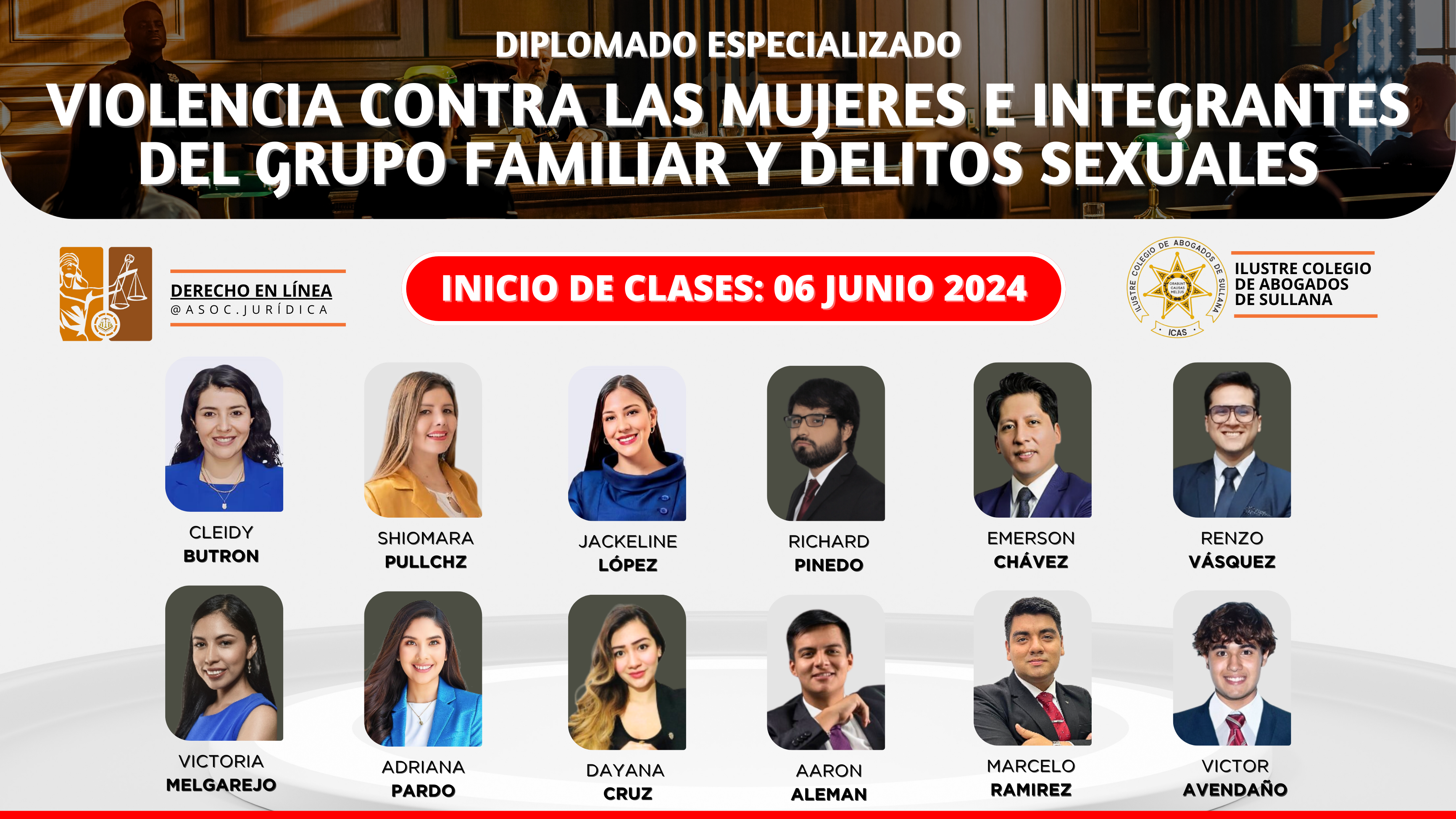 Diplomado Especializado Violencia Contra las Mujeres e Integrantes del Grupo Familiar y Delitos Sexuales