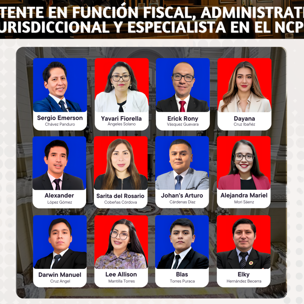 Diplomado Especializado Asistente en Función Fiscal, Administrativo, Jurisdiccional y Especialista en el NCPP