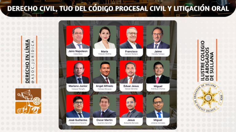Diplomado Especializado, Derecho Civil, TUO del Código Procesal Civil y Litigación Oral