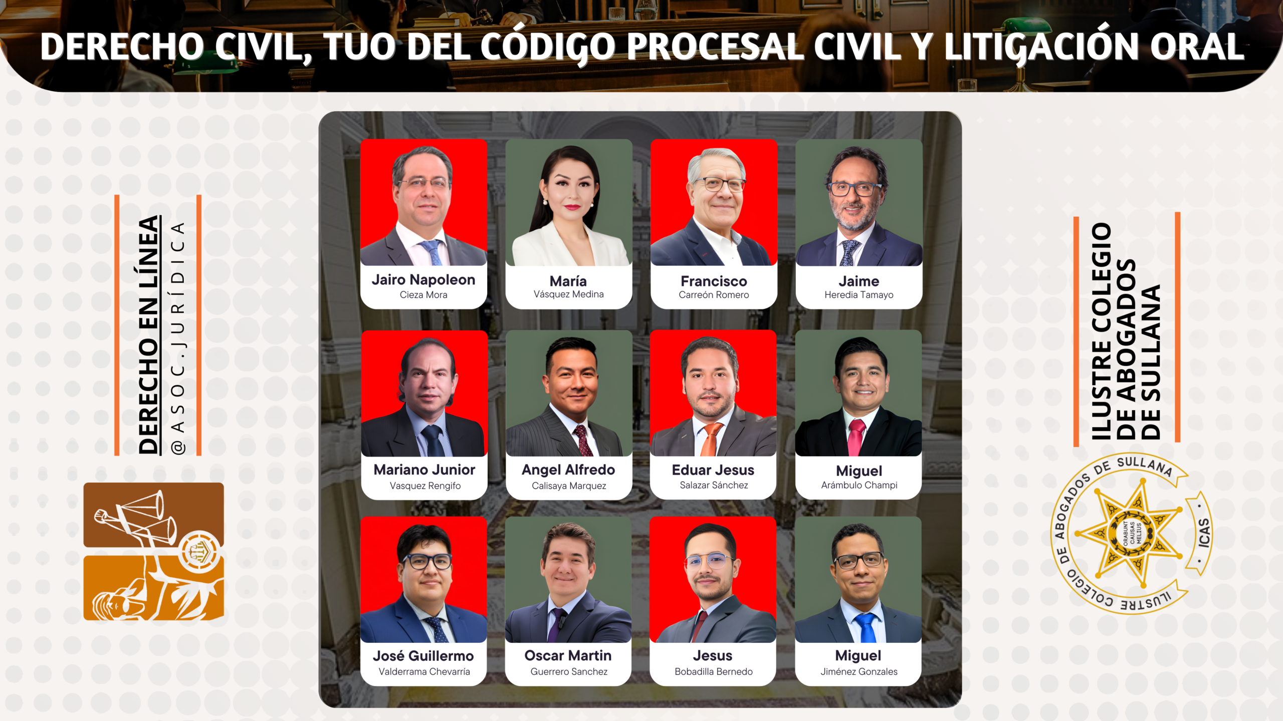 Diplomado Especializado, Derecho Civil, TUO del Código Procesal Civil y Litigación Oral