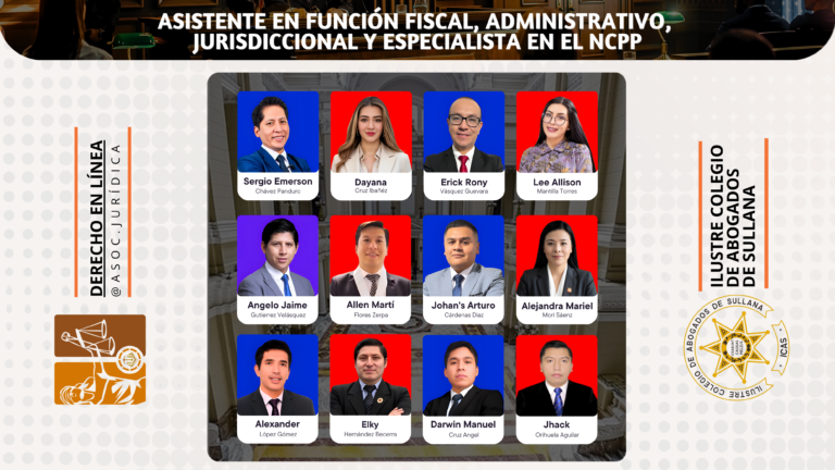 Diplomado Especializado, Asistente en función fiscal, administrativo, jurisdiccional y especialista en el NCPP